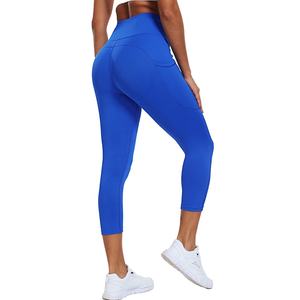 Vente en gros Leggings d'entraînement respirants taille haute pour femmes Leggings ajustés avec logo personnalisé en élasthanne/nylon pour femmes - Product Image 3