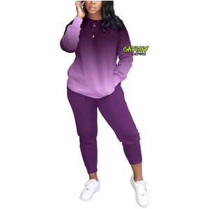 Custom Design <b>Women</b> Sports Long Sleeve Sweatsuit & <b>Jogger</b> Ladies Fitness Sportswear Set <b>Women</b> Cotton Fleece Casual Tracksuit Set - Product Image 4