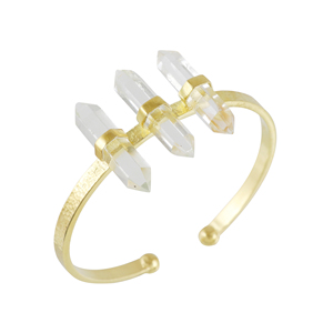Wholesale Price Gold-Plated Clear Quartz <b>Bracelets</b> for Women Trendy Wedding Anniversary & Party Gift - Product Image 1