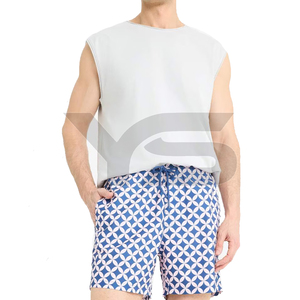 Men's Casual Short with Drawstring Closure Wholesale Price 100% Polyester Mid Waist Board Shorts Beach Sublimation Printed - Product Image 4