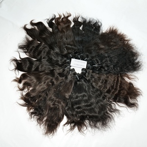 Vente en gros Extensions de cheveux humains vietnamiens ondulés naturels à un donneur, paquet de vagues profondes, brutes, vierges, chimiques, aucune perte - Product Image 1