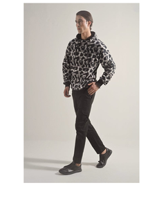 Tissu 100% coton de haute qualité avec poches kangourou cordon de serrage à capuche impression audacieuse sur toute la capuche - Product Image 5