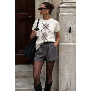Blouse texturée à manches courtes Baklava Desen - Beige - Beige - Product Image 5