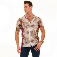 Chemise Hawaïenne Homme Manches Courtes 100% Coton Anti-Plis Imprimée pour Vacances à la Plage – Vente en Gros