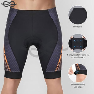 Verano en blanco personalizado cintura elástica hasta la rodilla 4 vías estiramiento Legging apretado gimnasio activo correr ciclismo compresión pantalones cortos hombres - Product Image 4