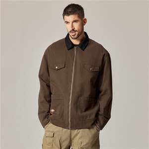 Vestes pour hommes Vêtements de travail décontractés pour l'hiver Vestes pour hommes Extérieur Coton Vintage Streetwear Fermeture éclair pour usage quotidien - Product Image 4