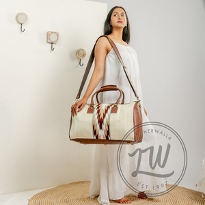 Bolso de lona de piel de vaca original hecho a mano genuino LW, bolso de lona de hombro a la venta, oferta de descuento - Product Image 2