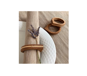 Rond de serviette en bois fête de mariage Banquet Table décoration porte-serviettes boucle multi couleur anneaux de serviette conception - Product Image 3