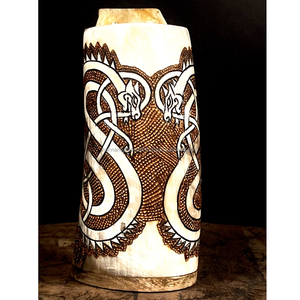 Taza de Cuerno de Búfalo Natural, Tazas Vikingas de Cuerno para Beber de HANNAN HANDICRAFT - Product Image 1