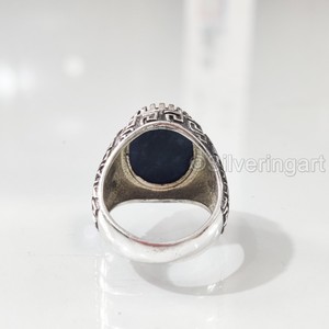 Nouvelle arrivée bague pour homme Sodalite bleue naturelle pierre précieuse bague de naissance toutes tailles bijoux de mariage arabe bague en argent sterling 925 - Product Image 6