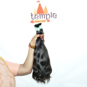 Extensiones de cabello humano con cutícula alineada India Onda natural Recta Trama a granel Extensiones de cabello Virgen al por mayor Químico - Product Image 4