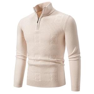 Autumn Men's Pullover Sweatwear Warm Solid Color Half Zipper Casual Sweater Slim V-neck <b>Long</b> <b>Sleeve</b> Men's Sweatshirts Winter <b>Top</b> - Product Image 2