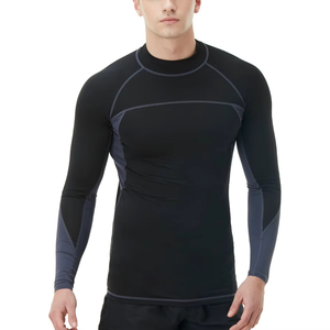 Compression Rash Guard MMA BJJ <b>Grappling</b> Training Shirt Martial Arts Gym Workout Compression Sportswear - Product Image 1