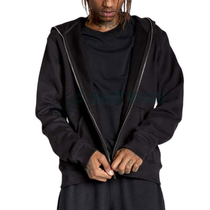 2025 sweat à capuche zippé vierge sérigraphie sweats à capuche zippés coton lourd sweat à capuche zippé personnalisé avec des prix bon marché à vendre - Product Image 3