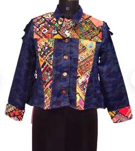 Chaqueta vaquera Bohemia con parche Vintage para mujer, trabajo - Product Image 3