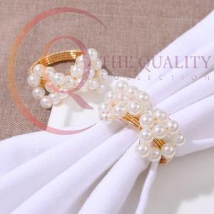 Anneaux de serviette décoratifs en métal élégants et luxueux pour la table de mariage, accessoires de table écologiques pour la décoration de la maison - Product Image 3