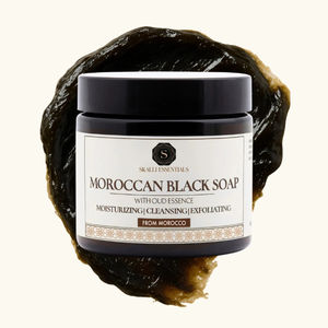Savon noir marocain à l'huile d'olive et à l'huile d'argan - Savon Beldi exfoliant naturel pour un nettoyage en profondeur et des soins de spa de haute qualité - Product Image 1