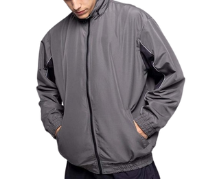 Chaqueta cortavientos de bloque de Color de alta calidad al por mayor, trajes de nailon para hombre, chaqueta cortavientos con paneles - Product Image 3