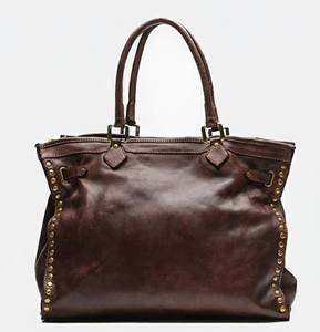 Sac fourre-tout vintage marron en cuir véritable avec fermeture éclair pour femme, grand sac à bandoulière souple pour le travail, le portable, le shopping et les voyages - Product Image 1
