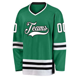 Conjunto de Jersey de hockey sobre hielo de poliéster personalizable Nombre y diseño del equipo OEM con bordado e impresión Ropa deportiva para equipos - Product Image 3