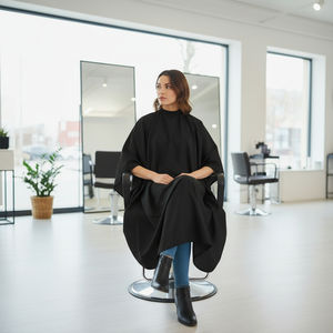 Tablier de Coiffure Personnalisé Cousu Main pour Salon de Coiffure, 100% Polyester Imperméable, Taille Ajustable, Écologique - Product Image 3