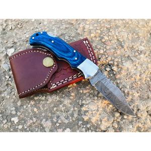Jexmoo OEM personalizado hecho a mano multifuncional Damasco acero cuchillo de bolsillo Funda de cuero para regalo de aniversario padrino presente - Product Image 2