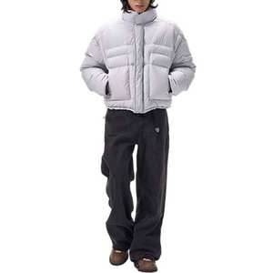 Fashionable <b>Men's</b> Outdoor Winter Hooded Breathable Cotton-Padded Fleece Zip-up Thermal <b>Coat</b> Regular Plaid Dyed <b>Fur</b> Jacket - Product Image 3