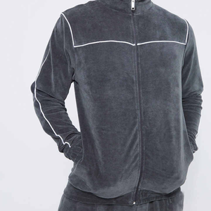 Chándal para hombre de diseñador de lujo transpirable en blanco de talla grande cálido 2 piezas chándal de terciopelo - Product Image 3