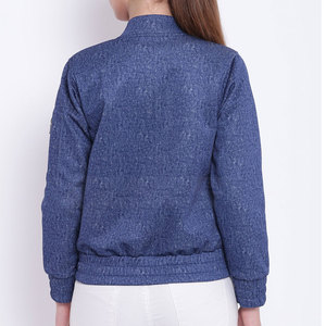 El mejor diseño de chaqueta de bombardero para mujer, chaqueta universitaria de talla grande con cremallera, chaqueta de bombardero de manga larga totalmente personalizada - Product Image 2