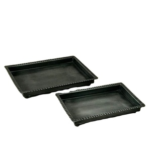 Customized <b>Decorative</b> Metal Antique <b>Black</b> <b>Tray</b> Metal Round Food Display Party Cupcake Serving <b>Tray</b> - Product Image 1