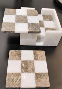 Offre Spéciale régulière de qualité la plus chaude belle Terrazzo exigeable Look les sous-verres de service de thé les plus chauds ensemble de 4 pièces - Product Image 4