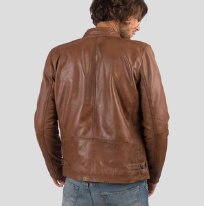 Chaqueta de Cuero para Hombre y Mujer, Modelo 2026, Resistente al Viento, Cuello Alto, Logotipo Frontal, Alta Calidad, Personalizable - Product Image 4