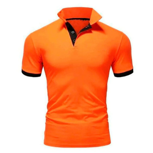 Chemise de golf décontractée à manches courtes pour homme, avec logo personnalisé, respirante, en tissu toile à motif uni, couleur personnalisée - Product Image 3