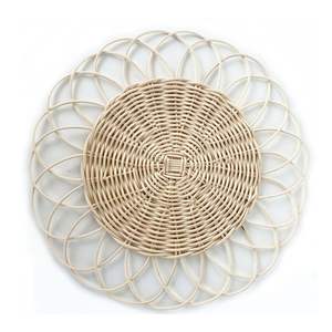 Designer Placemat Banquet Table Dinner Bulk Decoration Luxury Dining Rattan Charger <b>Plate</b> for Wedding Bamboo Coaster on Sale - Product Image 2