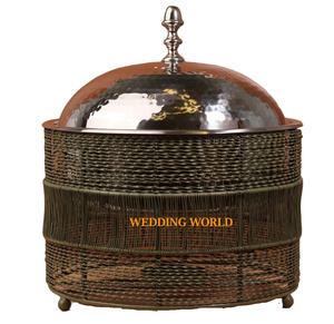 หม้ออุ่นอาหารทำด้วยมือหม้ออุ่นอาหารโลหะแบบหรูหราดีไซน์ใหม่ทำด้วยมือ - Product Image 1