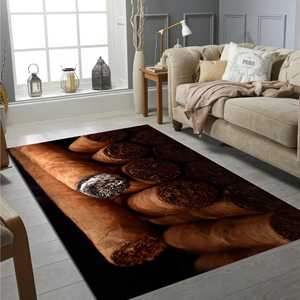 Alfombra de Lana con Estampado de Cigarros, Diseño Digital Inspirado en el Tabaco, Ecológica, Grosor Medio, con Base de Látex - Product Image 3