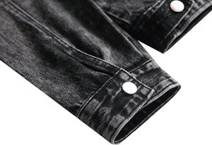 Veste en jean pour homme avec polaire Vestes de camionneur extensibles coupe ajustée Manteau en denim classique et décontracté pour l'hiver - Product Image 5