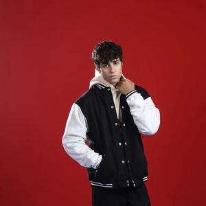 Chaqueta Varsity Bordada con Mangas de Cuero, 100% Algodón, Comodidad Invernal, Letras Personalizadas en la Parte Delantera, Estilo Único, Hecha en Pakistán - Product Image 5