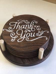 Posavasos de madera en forma de corazón con juego de soporte Posavasos de San Valentín para mesa de comedor Decoración de cocina Posavasos de mármol y madera de alabastro - Product Image 3