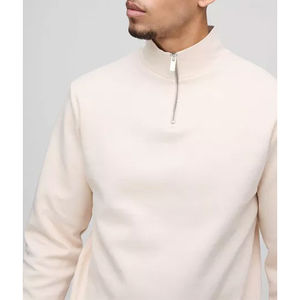 Sweat-shirts à demi-zip pour hommes en gros, meilleure qualité, en molleton de coton léger avec design OEM, sweat-shirt à demi-zip pour hommes - Product Image 3