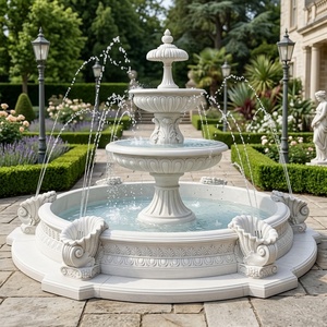 <span class=keywords><strong>Fontaine</strong></span> <span class=keywords><strong>d</strong></span>écorative de jardin extérieure moderne en pierre naturelle sculptée à la main, <span class=keywords><strong>grande</strong></span> taille, résistante à l'eau, prix de gros personnalisé et abordable - Product Image 3