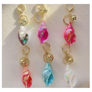 Seashell <b>Keychain</b> Ocean Inspired Acrylic Conch Key Charm Sweet Romantic Present For Lovers Daily Bag Accessory Seashell <b>Keychain</b> - Product Image 6