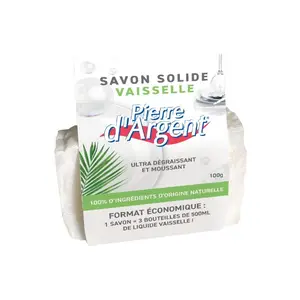 100% ingrédients naturels barre de savon à vaisselle solide écologique puissant dégraissant et poudre moussante