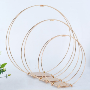 Support de fleurs circulaire en métal, décoration de mariage, arche d'événement, centre de table, cerceau floral, présentoir, accessoire de cérémonie, accessoire de spectacle - Product Image 3