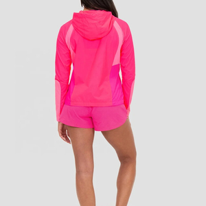 Custom Women's Plus Size <b>Winter</b> <b>Quilted</b> Print Breathable Windbreaker Jacket and Shorts Set with Reflective Zipper Nylon Material - Product Image 5