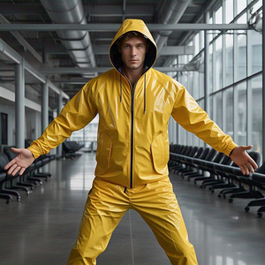 Haute Qualité Nylon Coupe-Vent Piste Ensemble Nouveau Design Coupe-Vent Fermeture Éclair Capuche Pantalon 2 Pièces Ensembles Garçons Hommes Coupe-Vent Survêtement - Product Image 1