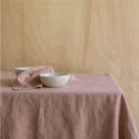 Nappe Rectangle en coton Couverture de table en lin de qualité supérieure pour la décoration de la maison et des événements Décoration de table à la main Nappe Rose poussiéreuse