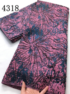 4318 nigeriano tessuto di pizzo Jacquard di alta qualità doratura africano in <span class=keywords><strong>Organza</strong></span> tessuto francese festa per le donne abiti - Product Image 3