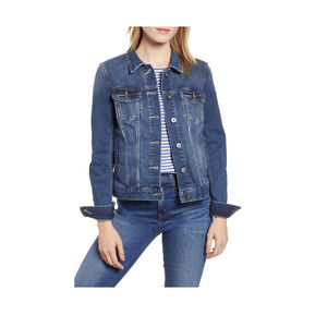 Chaqueta vaquera personalizada OEM para mujer, Chaquetas vaqueras con estampado informal, ropa de calle lavada para invierno, hecha en Pakistán, la mejor nueva moda - Product Image 5