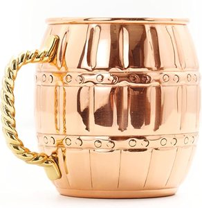 Tasse à boire de Cocktail de conception en relief supérieur en cuivre avec poignée en laiton pur moderne pour un usage domestique cadeau à quelqu'un - Product Image 1